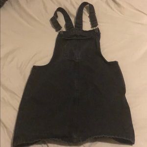 Black overalls dress